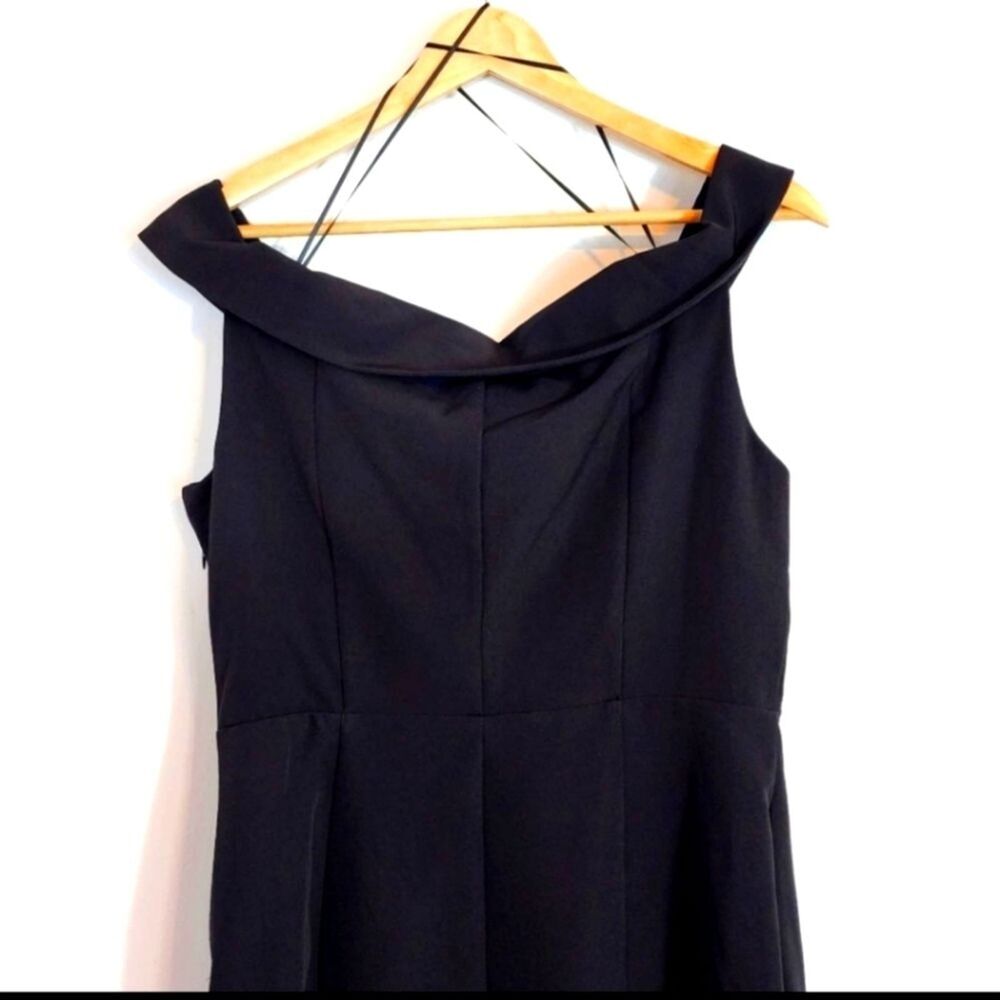 NWT Womens Sam Edelman Off the Shoulder LBD Little Black Mini Dress Size 10 - Picture 8 of 9